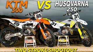 2023 KTM 300 vs Husqvarna 250 Two Stroke [upl. by Ardisi]