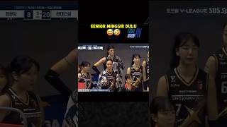 Junior said Minggir dulu kalian 🤣 Redsparks VS Hyundai Hillstate funnyvolleyball megawativoli [upl. by Kcirderfla]