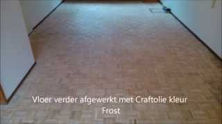 Eiken Mozaik parket schuren afwerken met Nordic Tone en Craft olie kleur Frost [upl. by Nallij]