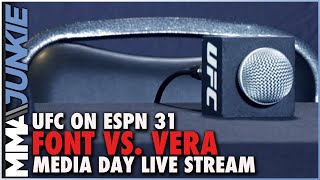 UFC on ESPN 31 Font vs Aldo media day live stream  LIVE [upl. by Sivra]