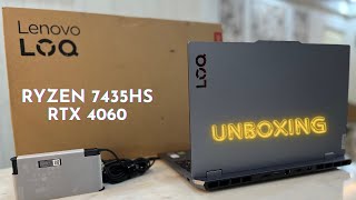 LENOVO LOQ 15ARP9 AMD RYZEN 7435HS  RTX 4060 UNBOXING [upl. by Alan]