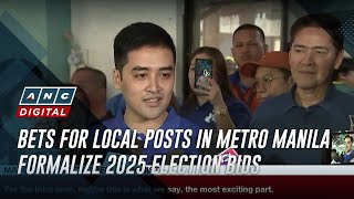 Bets for local posts in Metro Manila formalize 2025 election bids  The World Tonight [upl. by Adnaerb724]