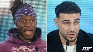 KSI TAUNTS TOMMY FURY WITH AWKWARD MESSAGE AT PRESSER BEFORE JOHN FURY KICK OFF WITH DARREN TILL [upl. by Assanav]