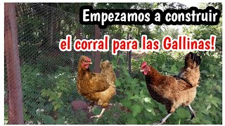 como hacer un corral para gallinas con malla [upl. by Zillah]