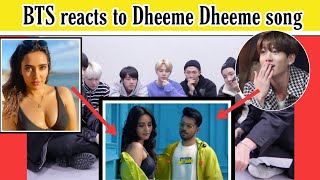 BTS reaction to bollywood songsDheeme Dheeme  Tony kakarNeha SharmaBTS reaction to Indian songs [upl. by Brandice45]