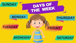 Learn Days of the Week  7 Days of the Week for kids  Learn Sunday Monday [upl. by Siravaj]