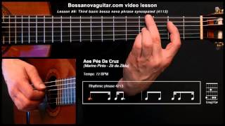 Aos Pés Da Cruz  Bossa Nova Guitar Lesson 9 Third Basic Phrase Syncopated [upl. by Jaddan755]