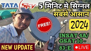 Tata sky signal setting  satellite finder mobile app se dth kaise set karen  free dth setup [upl. by Yhtimit]