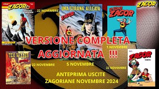 ZAGOR FANS TV ANTEPRIME ZAGORIANE NOVEMBRE 2024 AGGIORNATE [upl. by Farmer]