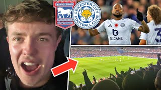 Absolute SCENES As Ayew Scores LAST Minute Equaliser 💥 Ipswich 11 Leicester City Vlog [upl. by Buseck]