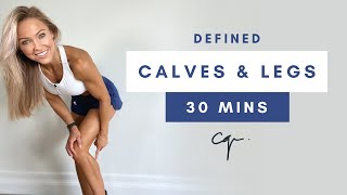 30 Min DEFINED CALVES amp LEG WORKOUT at Home  Bodyweight Only [upl. by Leur]