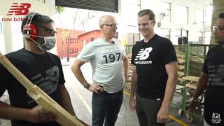 Steve Smith on His India Tour 2017 visits New Balance bat factory [upl. by Parnell]