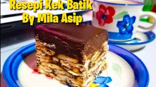 RESEPI 8 Cara membuat Kek Batik Milo Coklat Ganache [upl. by Gloriane]