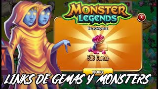 🎁LINK DE 536 GEMAS🎁NOOOOOO TE DEJES ENGAÑAR MONSTER LEGENDS [upl. by Odrahcir929]