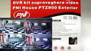 DVR kit supraveghere video PNI House PTZ800  DVR si 4 camere exterior 800 linii [upl. by Joeann944]