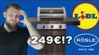 Der beste LIDL Gasgrill aller Zeiten Rösle Gourmet G3 von Lidl im Test [upl. by Aerdma]