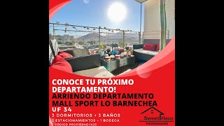 ARRIENDO DEPARTAMENTO MALL SPORT LO BARNECHEA 1425 [upl. by Hannaoj57]