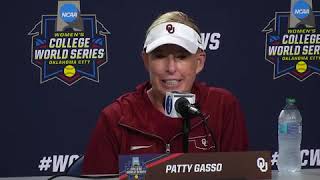 Oklahoma Softball WCWS Postgame Press Conference  Florida 2 [upl. by Eireva]