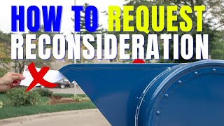 How To Write a Reconsideration Letter  pdcreconssbagov [upl. by Dougal]