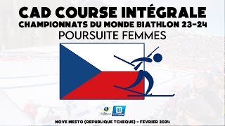 Biathlon  Poursuite Femmes  Nove Mesto RepubliqueTchèque  CDM 2324 Replay CAD 11022024 [upl. by Aynwat276]