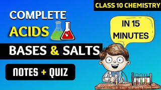 Acids Bases amp Salts Class 10  One Shot [upl. by Buchbinder]