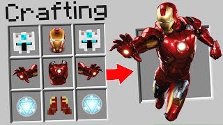 TERBONGKAR RAHASIA CARA CRAFTING IRON MAN INFINITY WAR DI MINECRAFT [upl. by Aihcila]