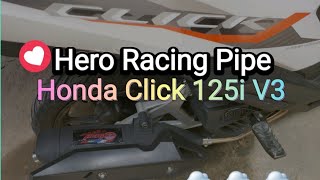 Racing Hero Pipe for Honda Click 125i v3 [upl. by Simmie634]