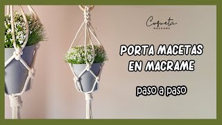 Porta macetas en 15 minutos MACRAME plantas colgantes 💐 [upl. by Blanding]