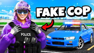 Undercover Fake Cop In GTA 5 RP [upl. by Hsevahb]