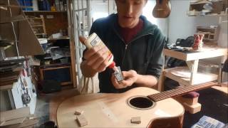 How to Glue an Acoustic Guitar Bridge [upl. by Ailiec]