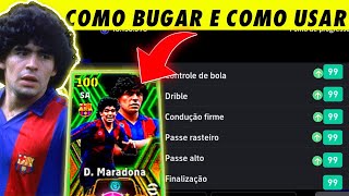 Como BUGAR o MARADONA grátis e FAZER A MELHOR FICHA no efootball 2024 mobile [upl. by Selden]