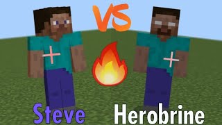 Steve VS Herobrine in Minecraft [upl. by Aixela]