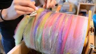 How to Make Roving on a Brother Standard Drum Carder [upl. by Juley]