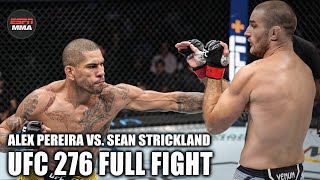 UFC FULL FIGHT Alex Pereira vs Sean Strickland UFC 276 – July 2 2022  ESPN MMA [upl. by Ebert]