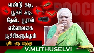 வண்டு கடி பூச்சி கடி தேள் பூரான் எல்லாவகை பூச்சிகளுக்கும் ஒரே ஒரு மருந்து [upl. by Sairacaz]