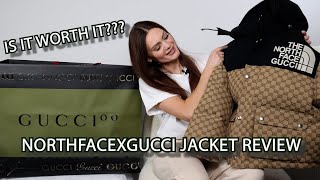 NORTHFACE X GUCCI COLLAB JACKET REVIEW IS IT WORTH IT WATCH ME SNOWBOARDING IN THE HOTTEST JACKET [upl. by Aniuqaoj]