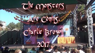 Knotts Berry Farm The Monsters Are Coming Charlie Brown 2017 [upl. by Irish]