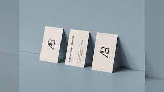 Triple Business Card Mockup Speedart Photoshop cinema4D RedshiftRender [upl. by Sardse]