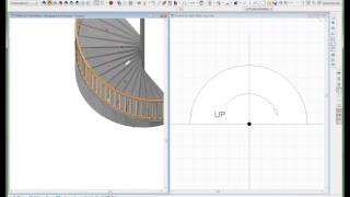 Spiral Handrail unsegmented good vid Chief Architect Videos by dsh [upl. by Mall]