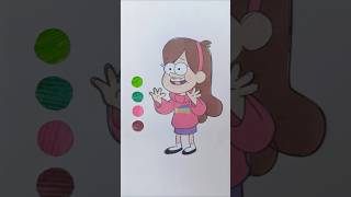 Satisfying Acrylics paint Hair colors style Gravity fall art gravityfalls art gravity [upl. by Yorgen]