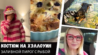 Заливной пирог с рыбой  Костюм на Хэллоуин  Подарок для Кузи  Влог США [upl. by Franciskus]