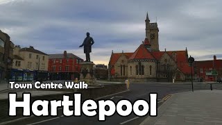 Hartlepool Town Centre Walk  Lets Walk 2020 [upl. by Nehtanhoj394]