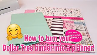 How to turn your Dollar Tree binder into a planner  Planning With Eli [upl. by Elokin]