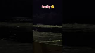 Bioluminescence Expectation vs Reality shortsfeed ytshorts bioluminescence beach moonlight [upl. by Sams]