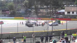 2012 Formula 1  02 September Sunday  Belgium GP  SPA  Start Crash [upl. by Sebbie]