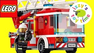 Cars  LEGO Fire Truck Speed Build Toy Cars from Izzys Toy Time Family Fun [upl. by Heydon309]