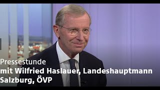 Pressestunde mit Wilfried Haslauer Landeshauptmann Salzburg ÖVP vom 25 10 2020 [upl. by Tem]