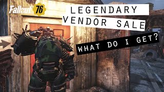 Legendary Purveyor 50 Off Sale What do I get  Fallout 76 [upl. by Waltner366]