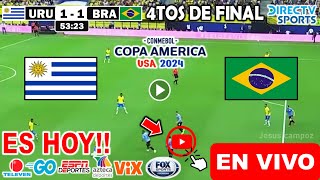 Uruguay vs Brasil en vivo donde ver a que hora juega Uruguay vs Brasil Copa América 2024 hoy [upl. by Naynek154]