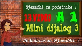 Njemački jezik 13Video A1 za početnike  Mini dijalog 3  Wo warst du gestern [upl. by Sakovich]